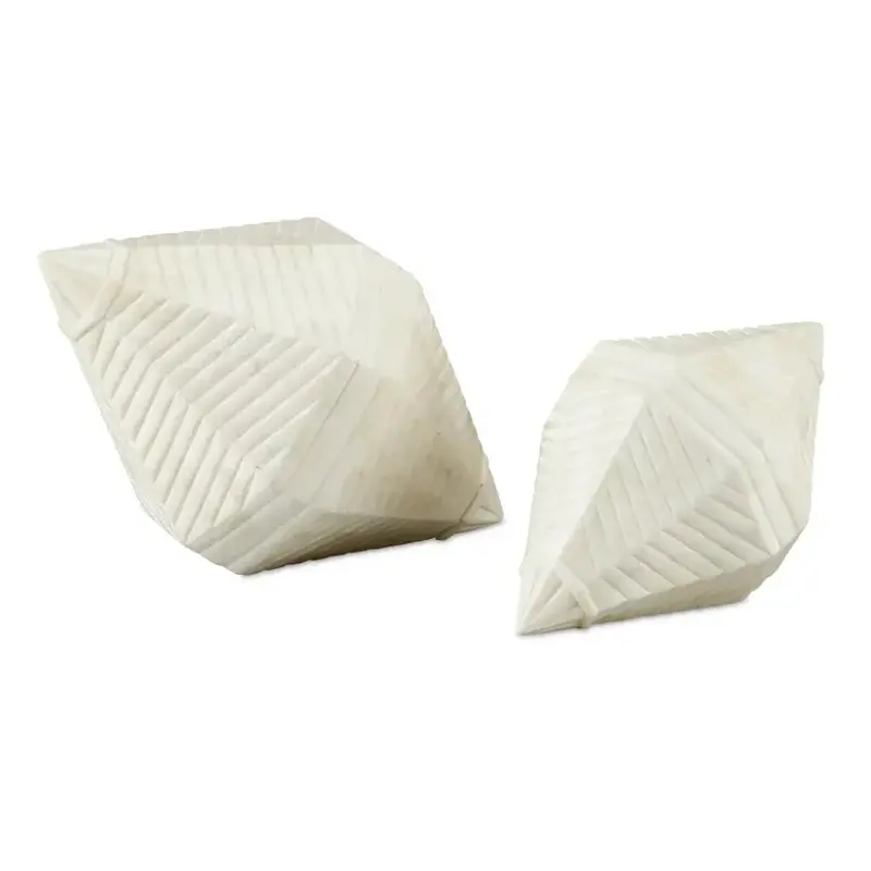 Pavi Bone-Inlay Prism Sculpture Pair 1