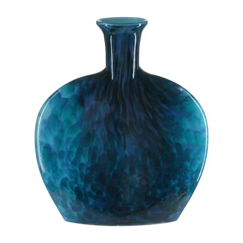 Pavonini Blus Transparent Glass Vase For Modern Home Decor 1