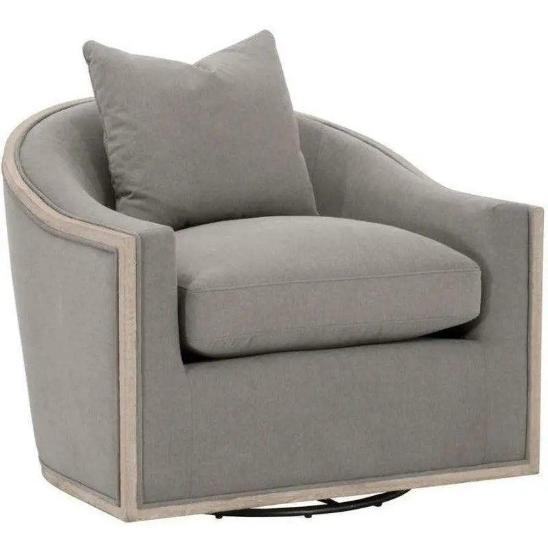 Paxton Swivel Club Chair In Performance Fabric 1