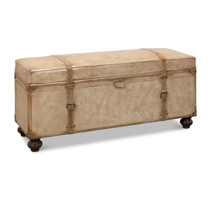 Pearl Premium Leather Tufted Bedroom Bench 1