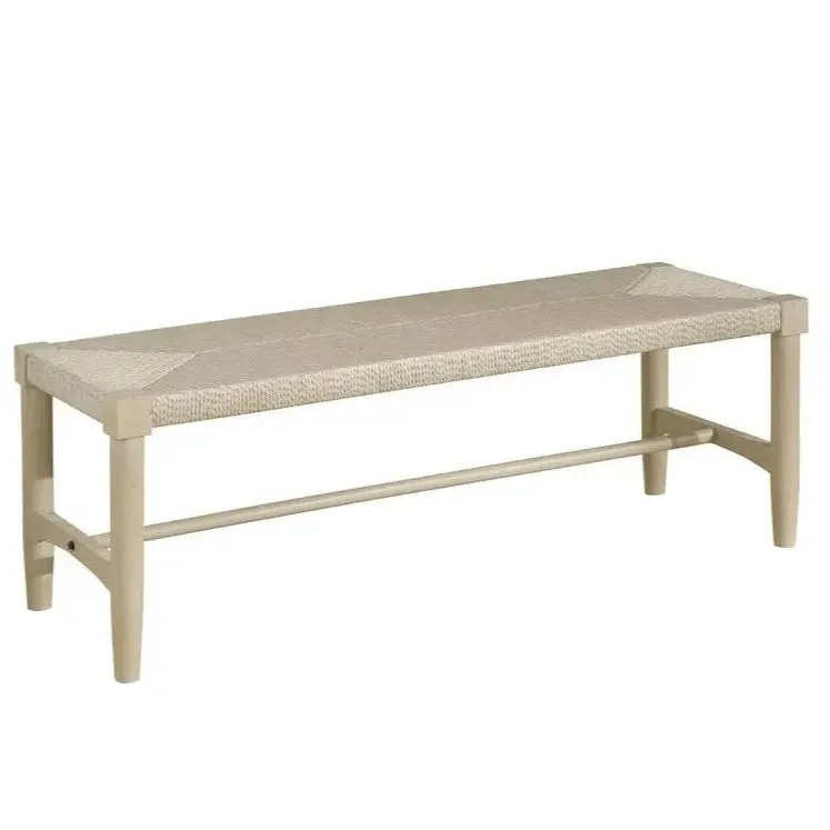 Pearl Wooden Bedroom Bench With Upholstered Seat 1