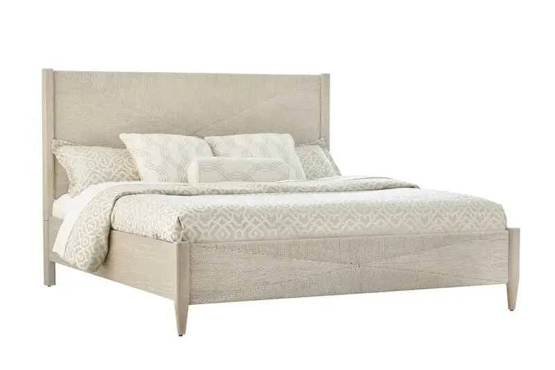Pearl Woven Fabric Complete Bed In Soft Light Sand 1