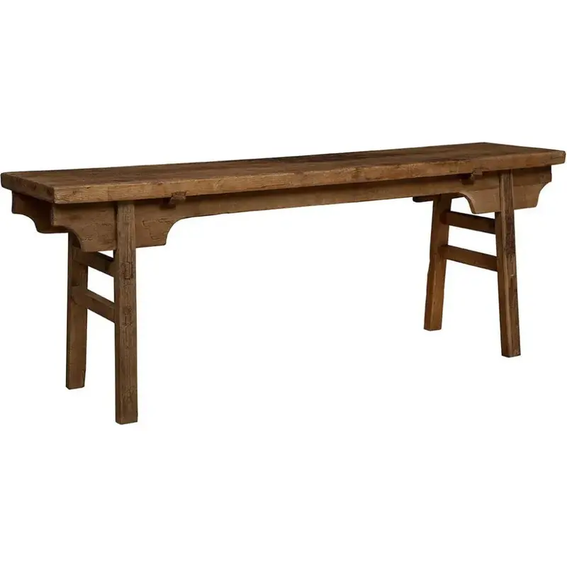 Peasant Brown Wood Sofa Table For Living Room 1