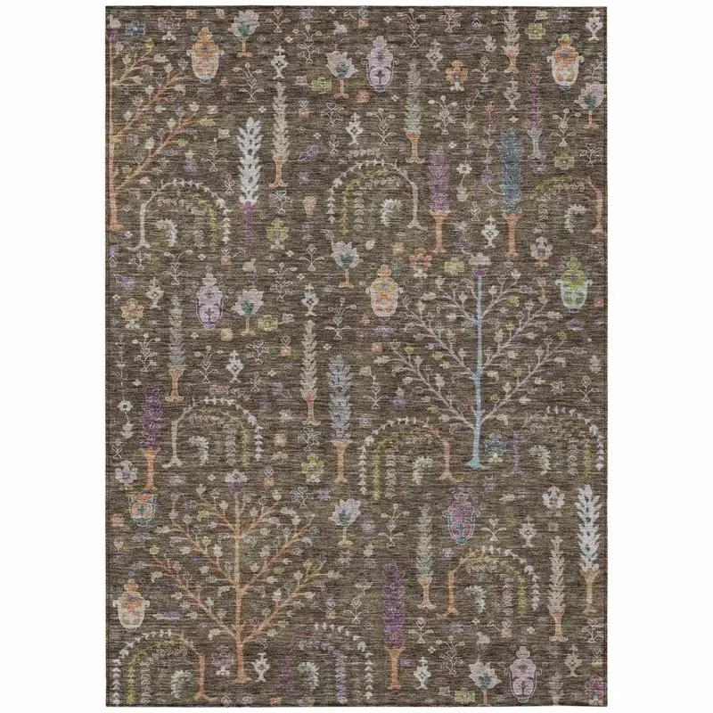 Percy Caramel Brown Outdoor Rug – Natural-Looking Texture & Mud-Resistant Surface 2