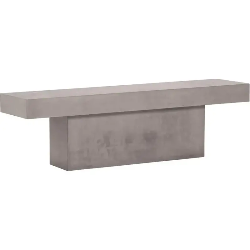Perpetual Slate Gray Outdoor T-Shaped Bench 1