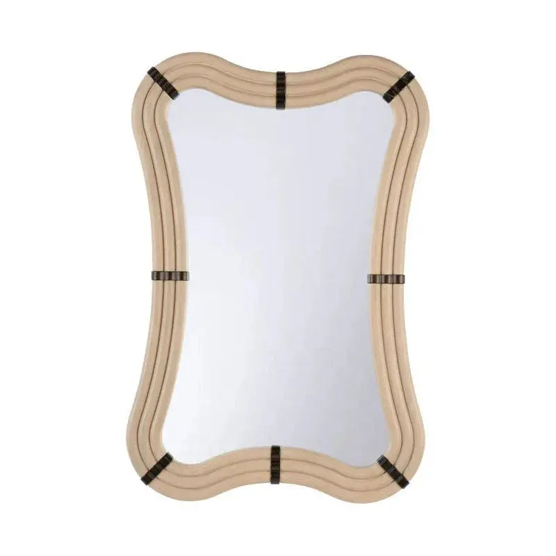 Perret Wall Mirror With Natural Wood Frame 1