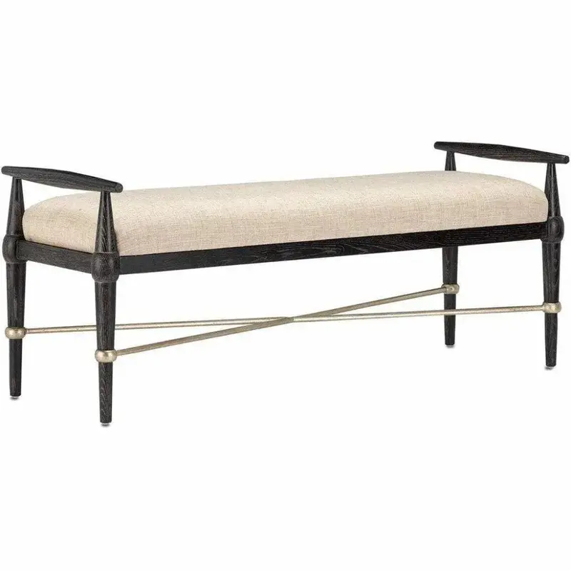 Perrin Finn Linen-Blend Bedroom Bench 1