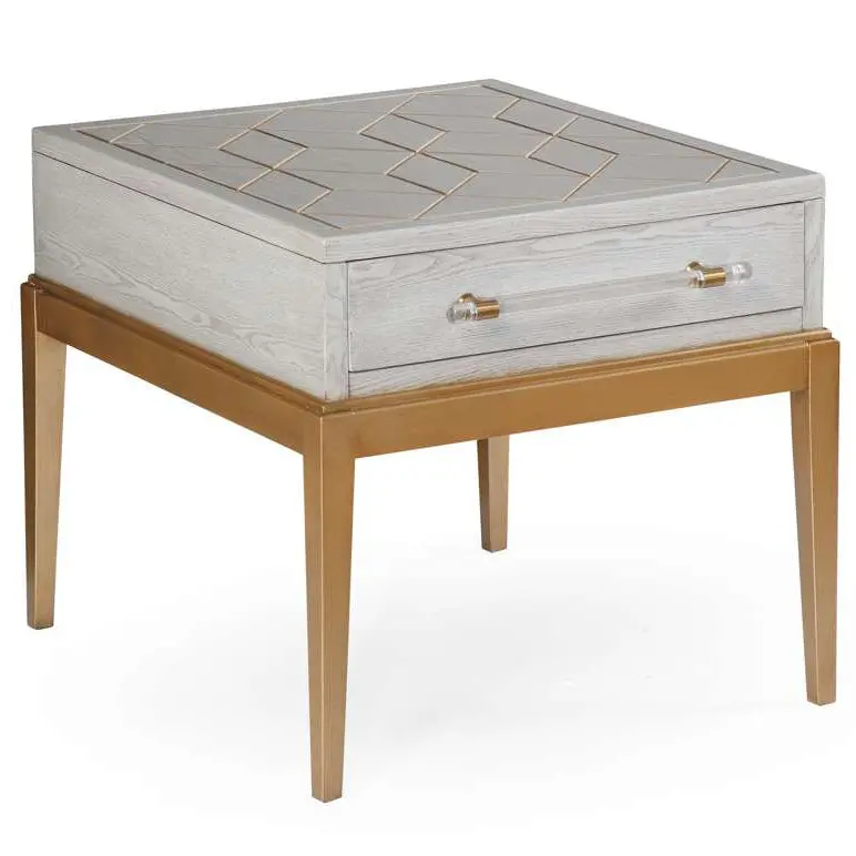 Perrine Solid Wood Rectangular Side Table 1