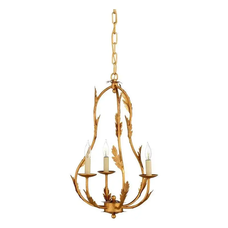 Petite Antique-Gold Mini Chandelier For Compact Spaces 1