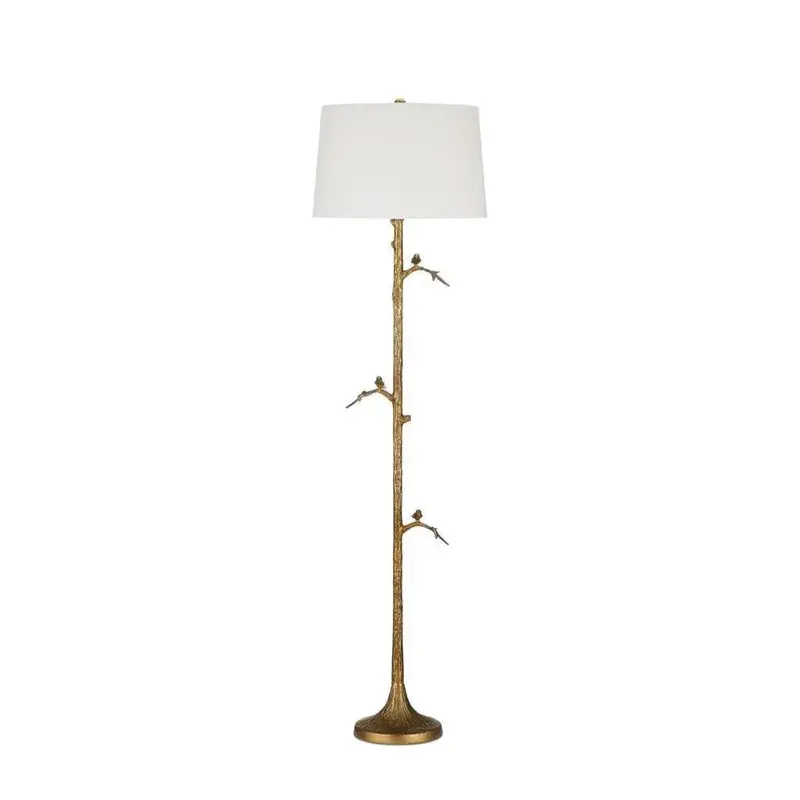 Piaf Brass And Gold Floor Lamp With Art Deco Influence 1