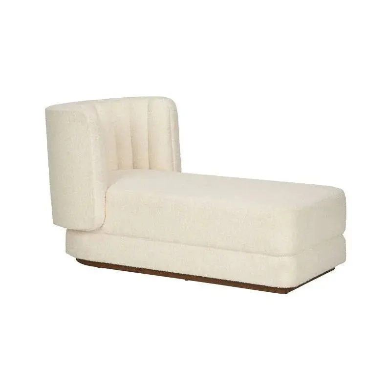 Piano White Chaise Lounge – Contemporary Curved Design 1