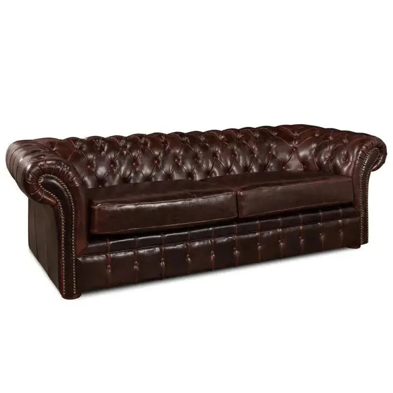 Piccadilly Chesterfield Sofa – Three-Seater Club-Style Leather Couch 1