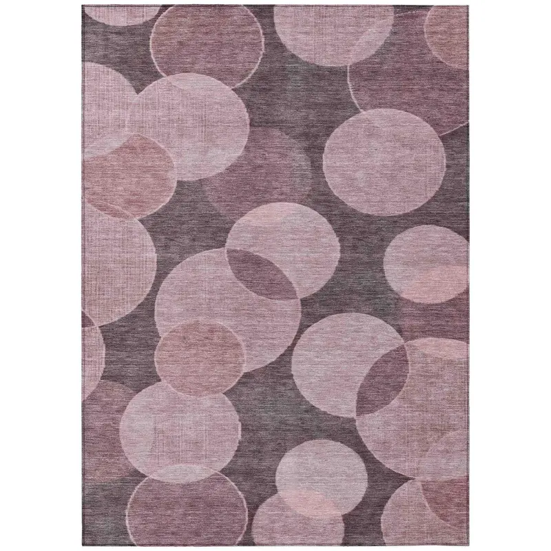 Pink Washable Indoor-Outdoor Area Rug By Jaelanor 1