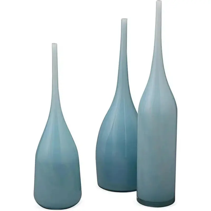 Pixie Glass Vase Set – Trio Of Hand-Blown Transparent Vessels 1