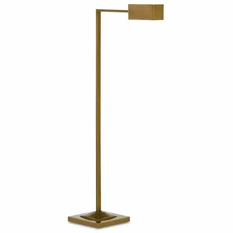 Polished Antique Brass Ruxley Standing Lamp 1
