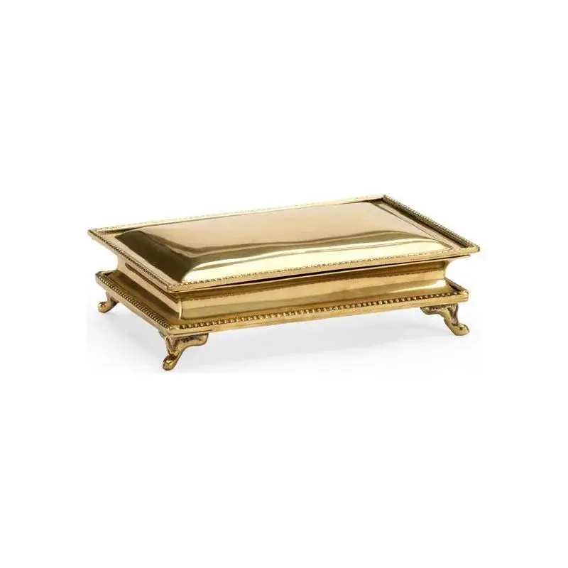 Polished Brass Classic Keepsake Box With Vintage Detailing 1