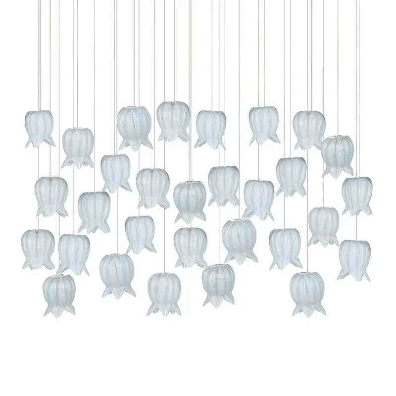 Polpo 30-Light Linear Multi-Drop Pendant Fixture 1