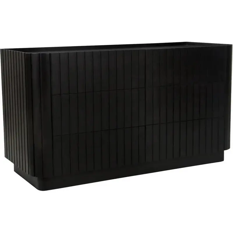 Povera Six-Drawer Wood Dresser With Smooth Glide Drawers 1