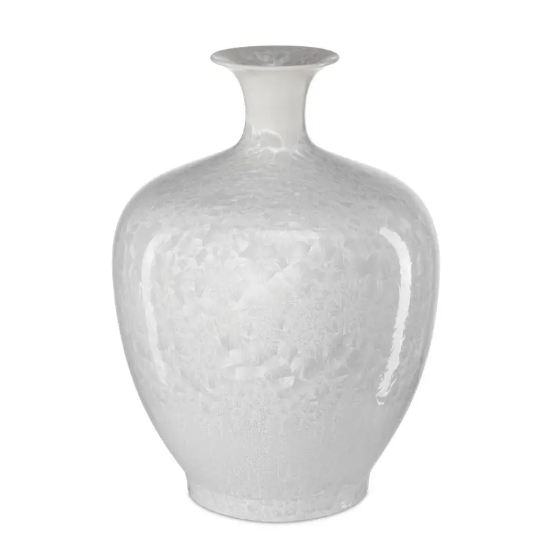 Pure White Crystalline Porcelain Vase 1
