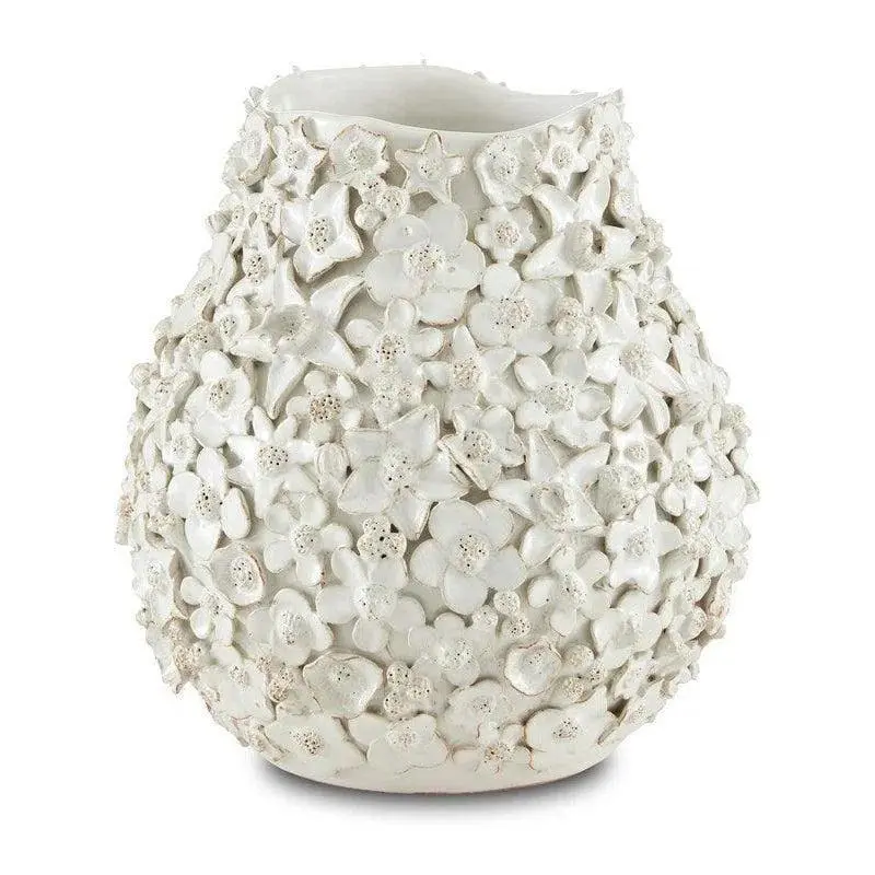 Pure White Jessamine Ceramic Vase 1