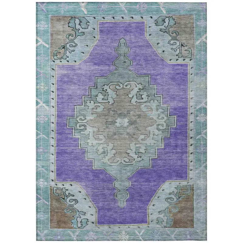 Purple Washable Indoor/Outdoor Area Rug By Haelion 1