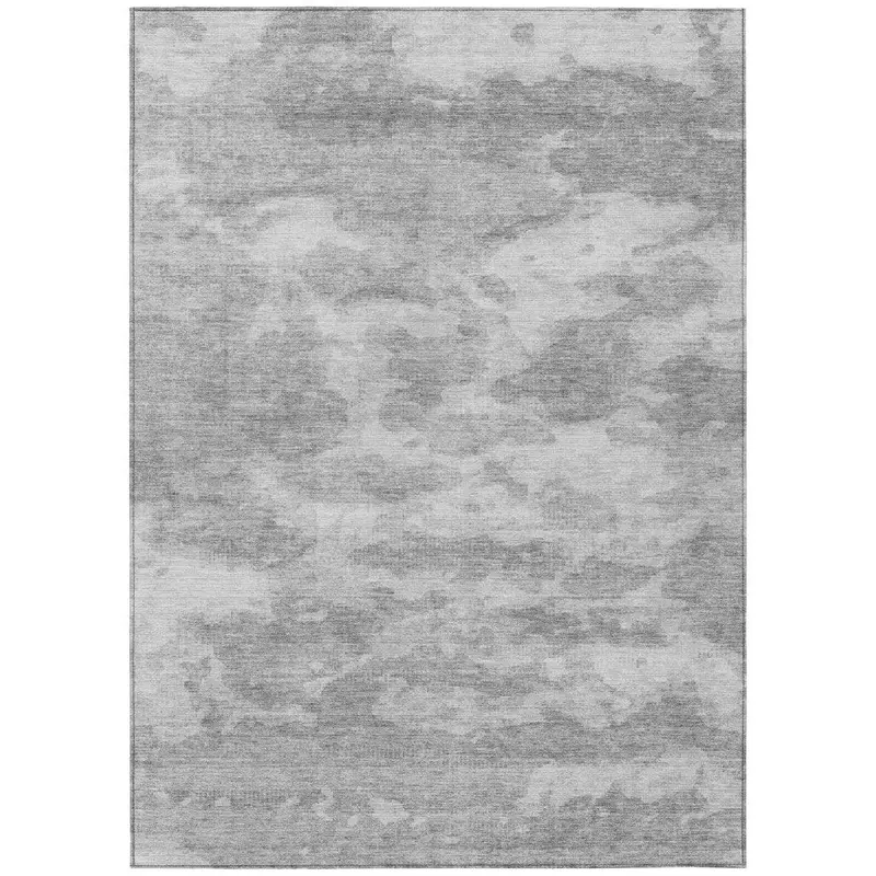 Pyrelle Gray All-Season Washable Indoor-Outdoor Rug 2