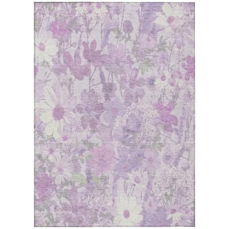 Raimana Purple Fade-Resistant Yard Rug 2