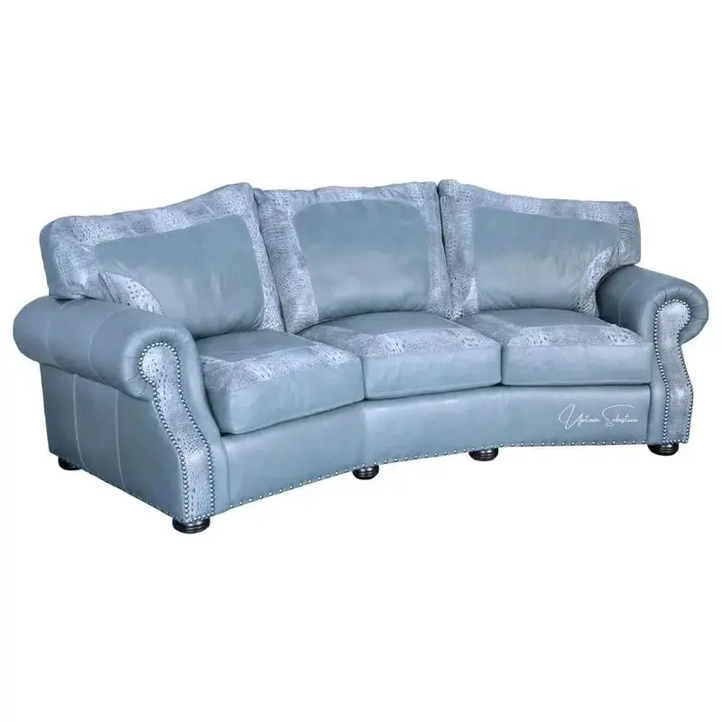 Ranger-Style Saddle Leather Couch 1