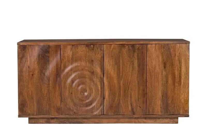 Rathbone Four-Door Rustic Wood Sideboard 1