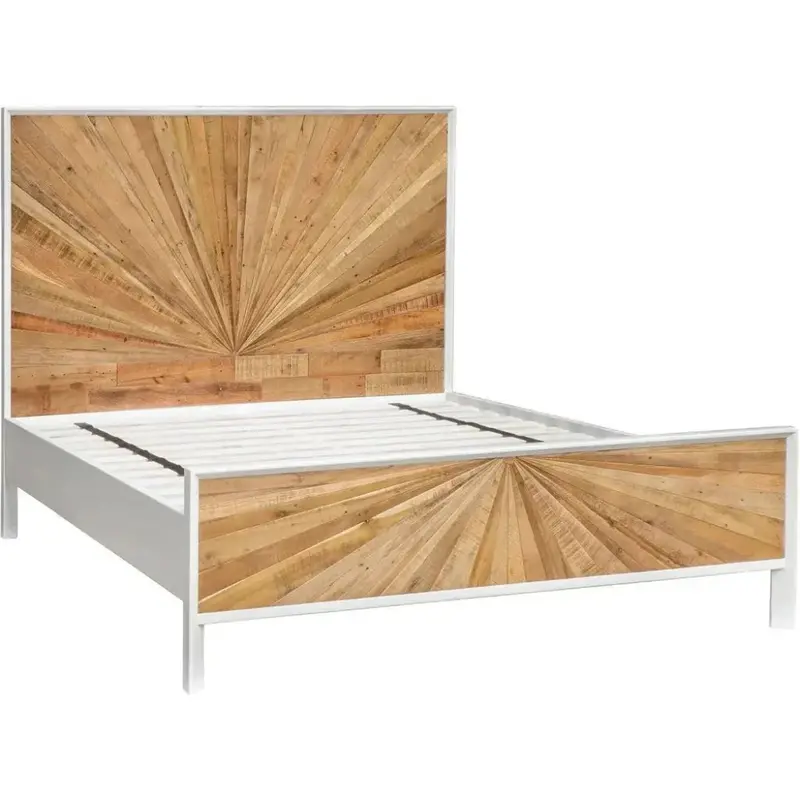 Reclaimed Wood Casablanca Bed Frame – Eco-Friendly Rustic Style 1