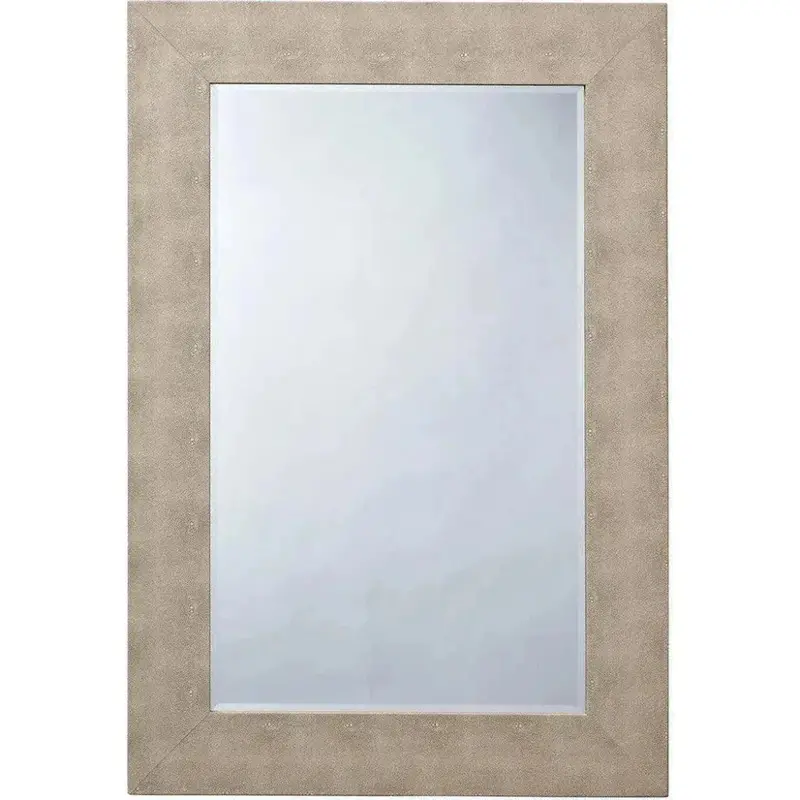 Rectangular Reversible Mirror With Luxe Faux Shagreen Surface 1