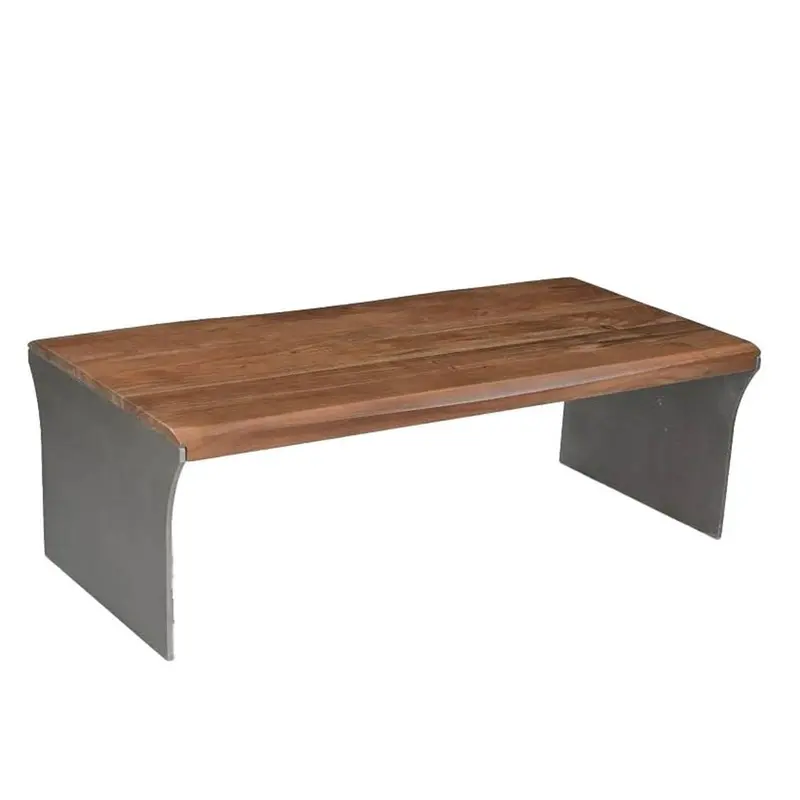 Refurbished Rectangular Wooden Coffee Table 1