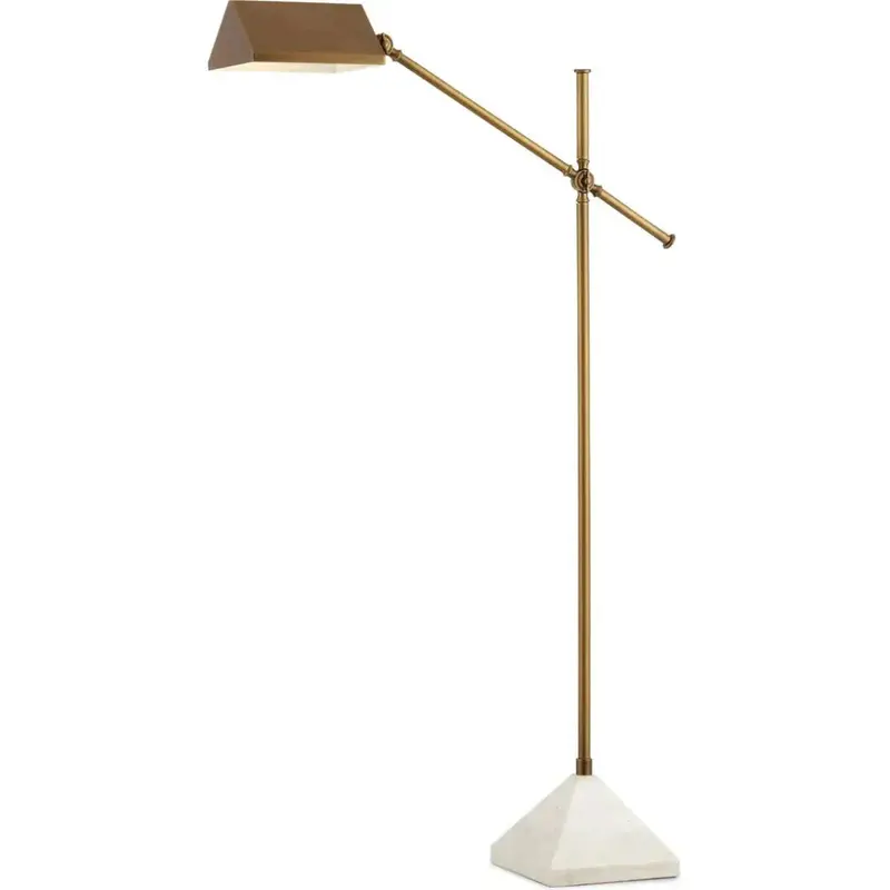 Repertoire Polished Brass Floor Lamp With Sculptural Silhouette 1