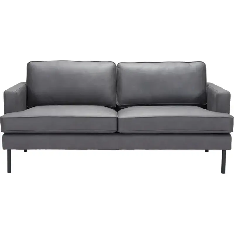 Retro-Inspired Decade Gray Lounge Sofa 1