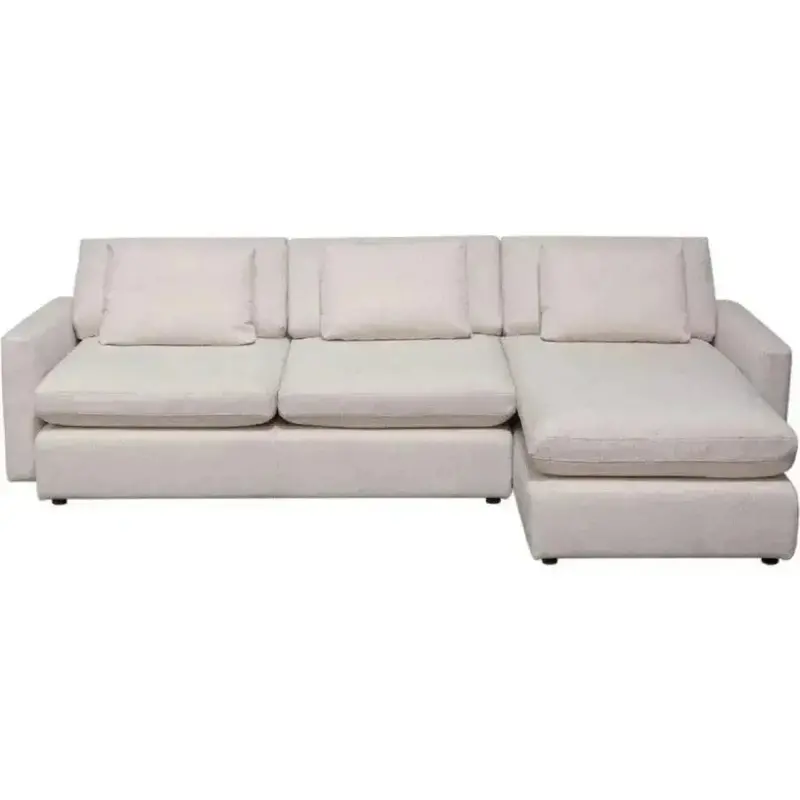 Reversible 2-Piece Cream Chaise Sectional 1