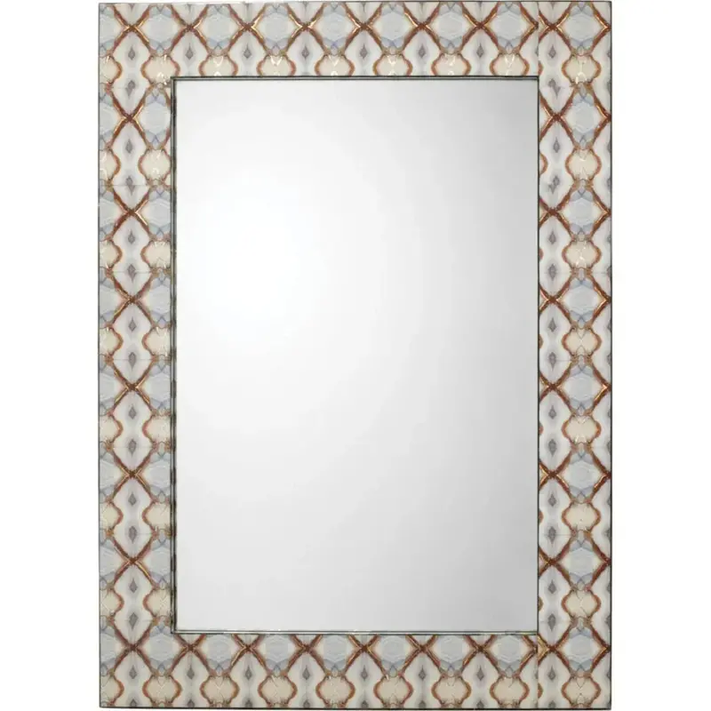 Reversible Blue Kaleidoscopic Rectangle Mirror 1