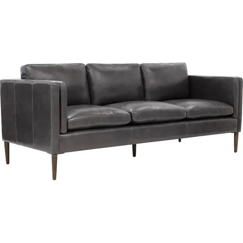 Richmond Brentwood Charcoal Leather Sofa 1