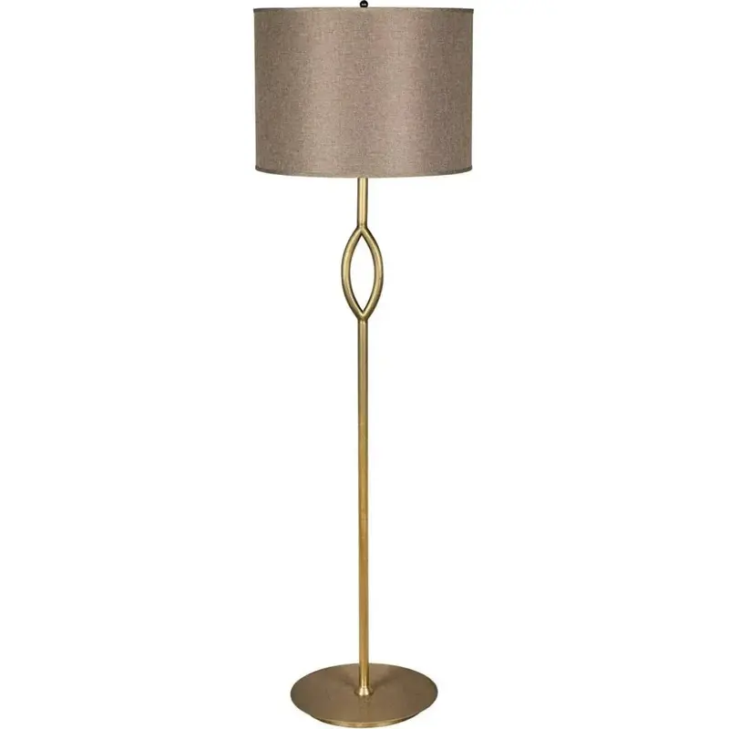 Ridge Industrial-Style Metal Floor Lamp With Soft Shade 1