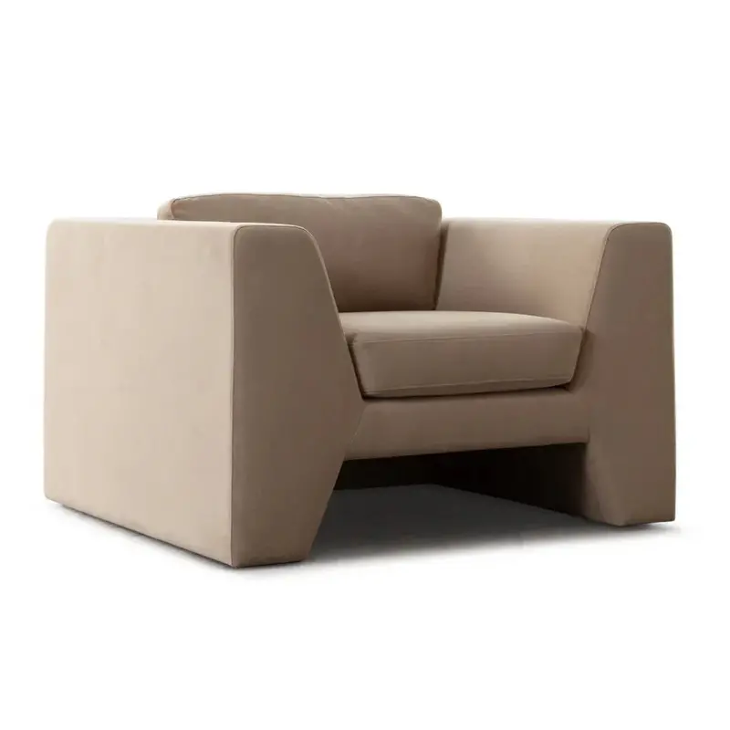Rift Contemporary Velvet Armchair – Sleek Accent Seating 1