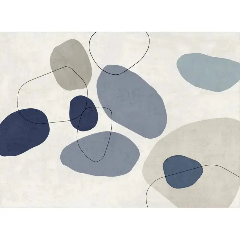River Stones Blue Ii Floating Canvas Wall Art 1