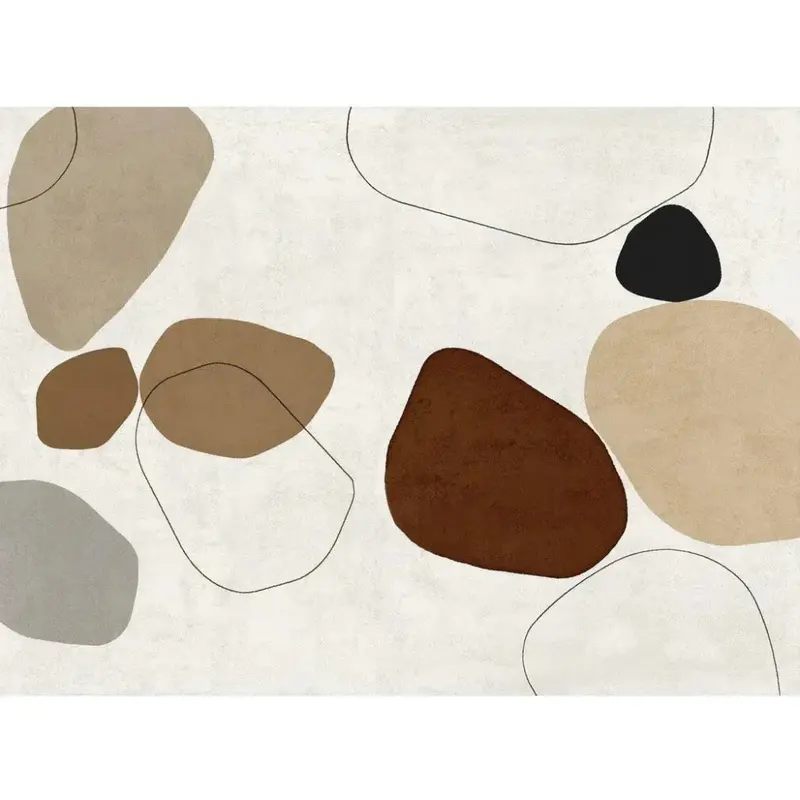River Stones Vi Modern Floating Canvas Wall Art 1
