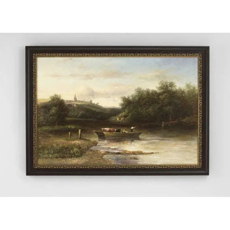 Riverboat Scene Hand-Painted Artwork 1