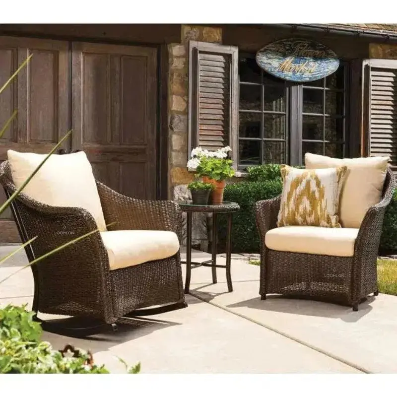 Rocker Lounge Chair With Side Table – Weekend Retreat Outdoor Set 1