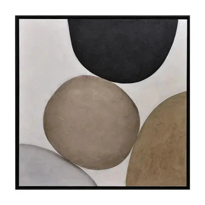 Rocky Road Textured Wall Art With Sleek Black Frame 1