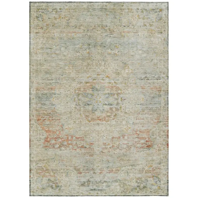 Rosantha Tan Outdoor Rug – Natural-Look Washable Indoor-Outdoor Mat 2