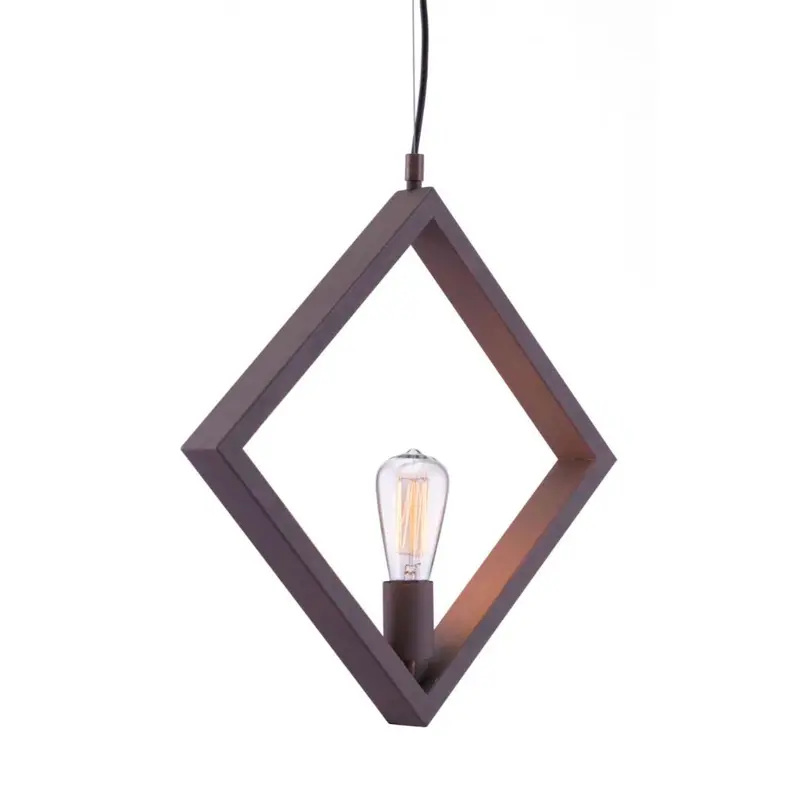 Rotorura Industrial-Style Rust-Finished Steel Ceiling Pendant Lamp 1