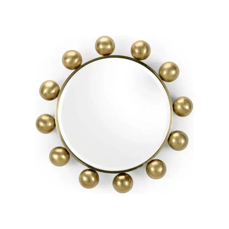 Round-A-Bout Decorative Iron Wall Mirror With Circular Motif 1