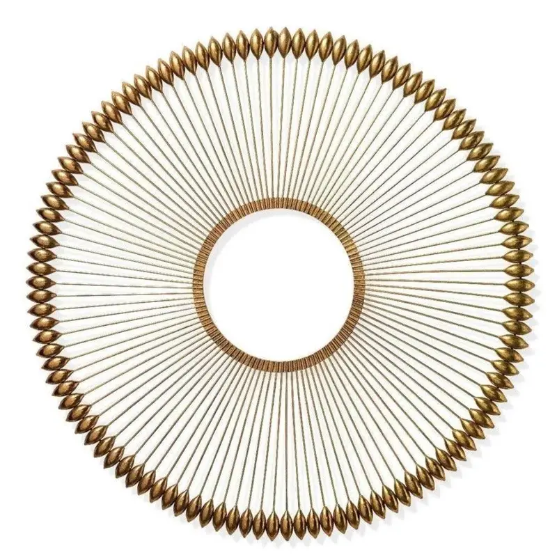 Round Gold Iron Illume Wall Sculpture – Modern Coastal Statement Piece 1