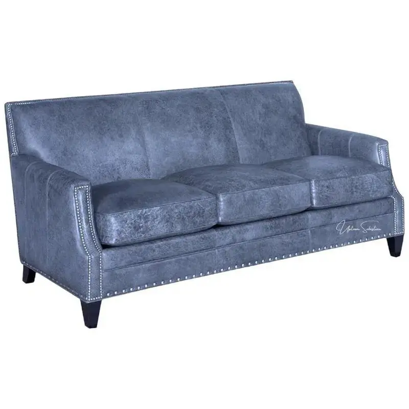 Route 66 Themed Custom Leather Sofa 1