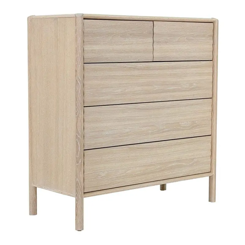 Runway Five-Drawer Wooden Dresser With Contemporary Silhouette 1